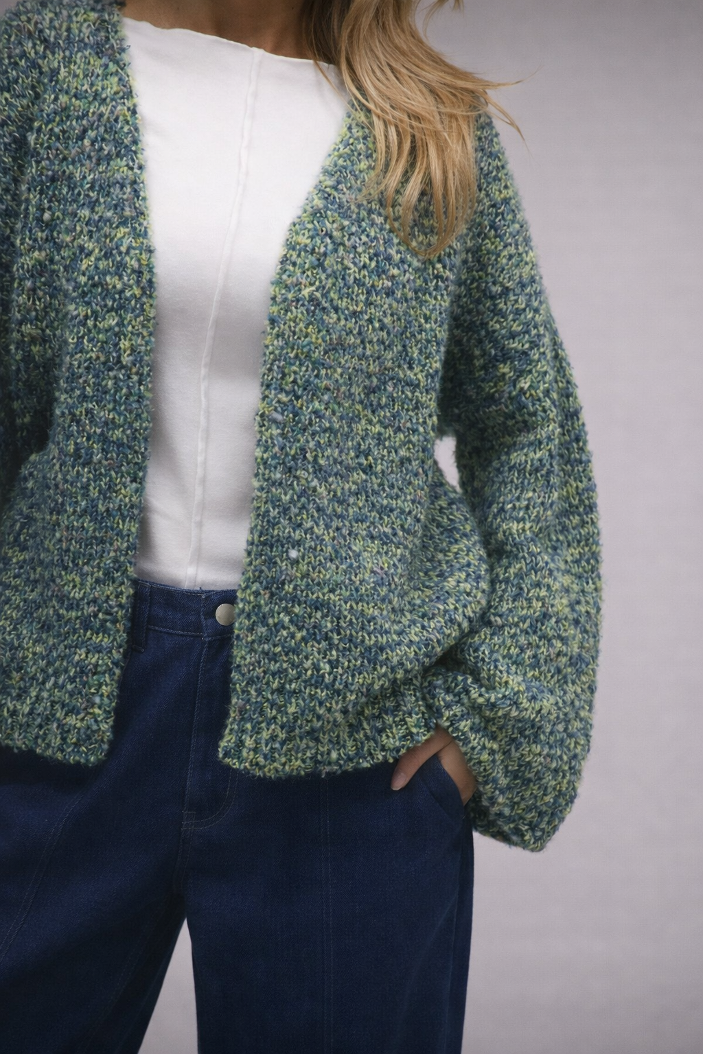 Women’s Oversized Flare Sleeve Knit Cardigan – Y2K 90s Casual Chic Sweater - UltraChic