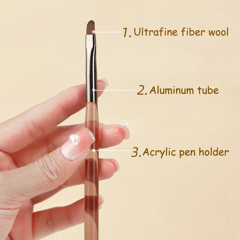 9-Piece UV Gel Nail Art Brush Set – Precision Tools for Nail Painting & Tip Design