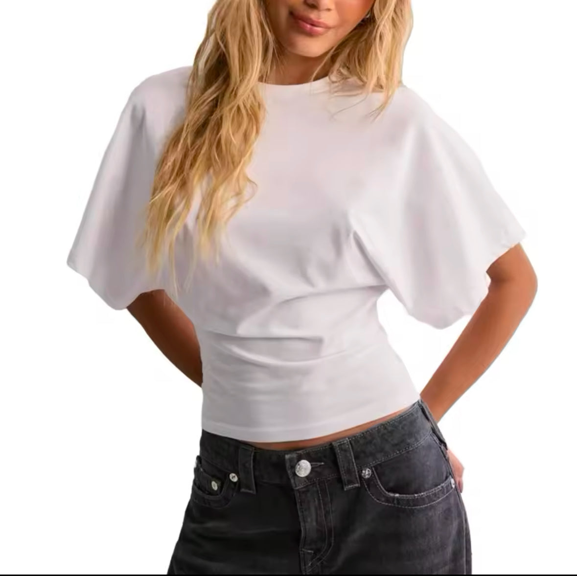 MISSGUIDED Street Fitted Waist Dolman Sleeves Top – Stylish and Comfortable Loose-Fit Look