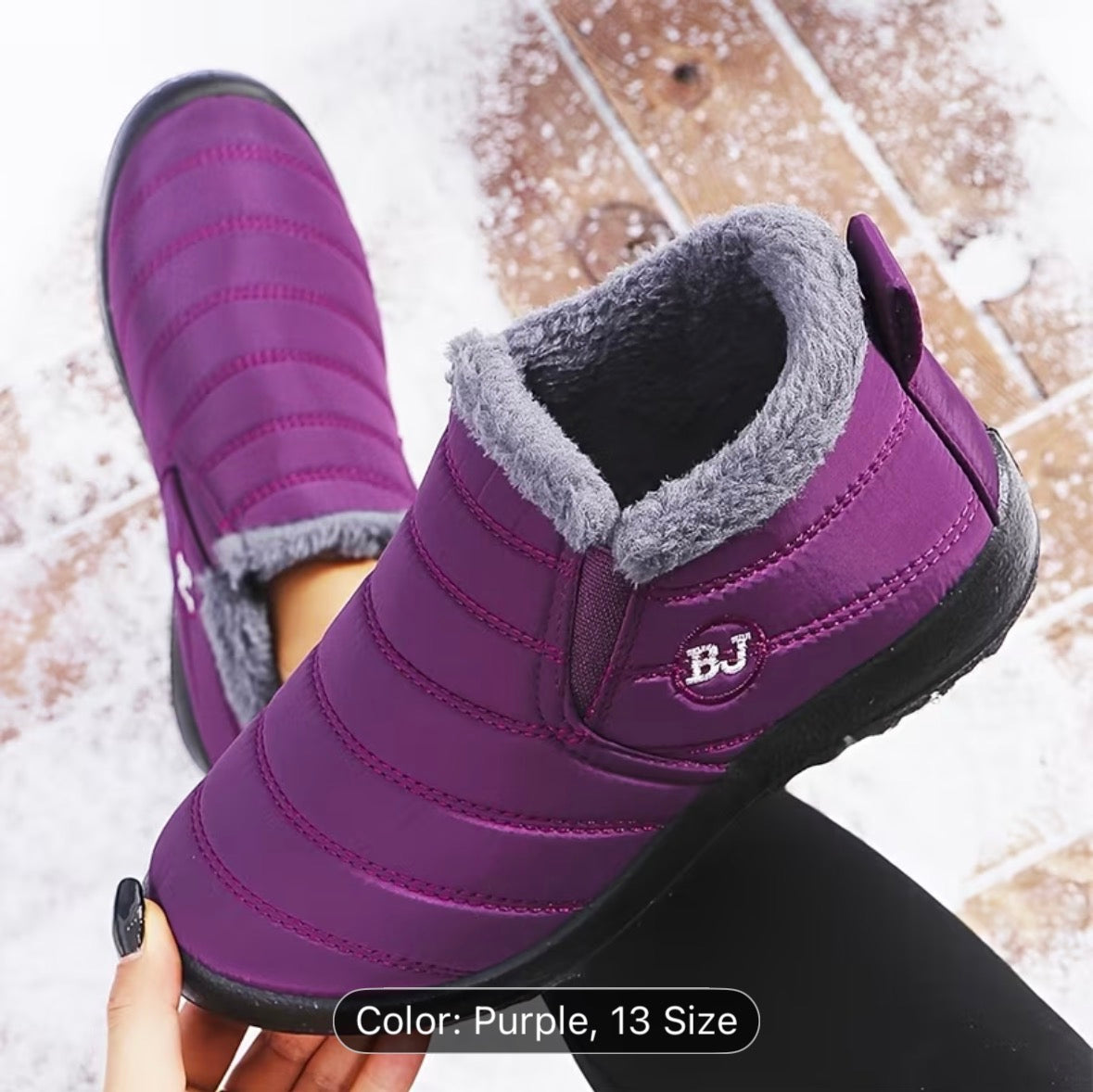 Ultra-Warm Women’s Winter Boots – Non-Slip Thick Sole, Low Heel, Round Toe, Arctic Insulated Hiking & Outdoor Booties