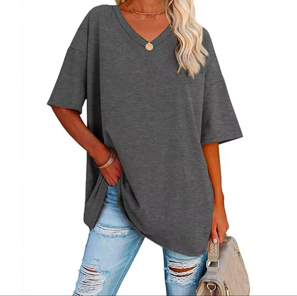 Elegant Cotton Short Sleeve T-Shirt for Women – Classic Colors and Soft Design for Office & Summer Style