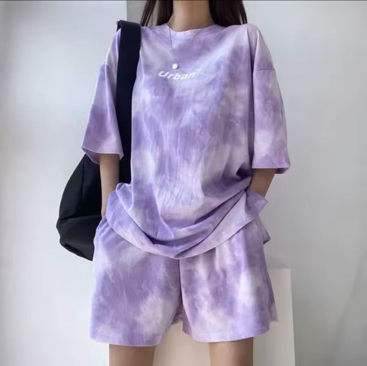 Soft Summer Tie Dye T-Shirt & Shorts Set for Women – Casual Loose Fit with Pockets for Ultimate Comfort & Style