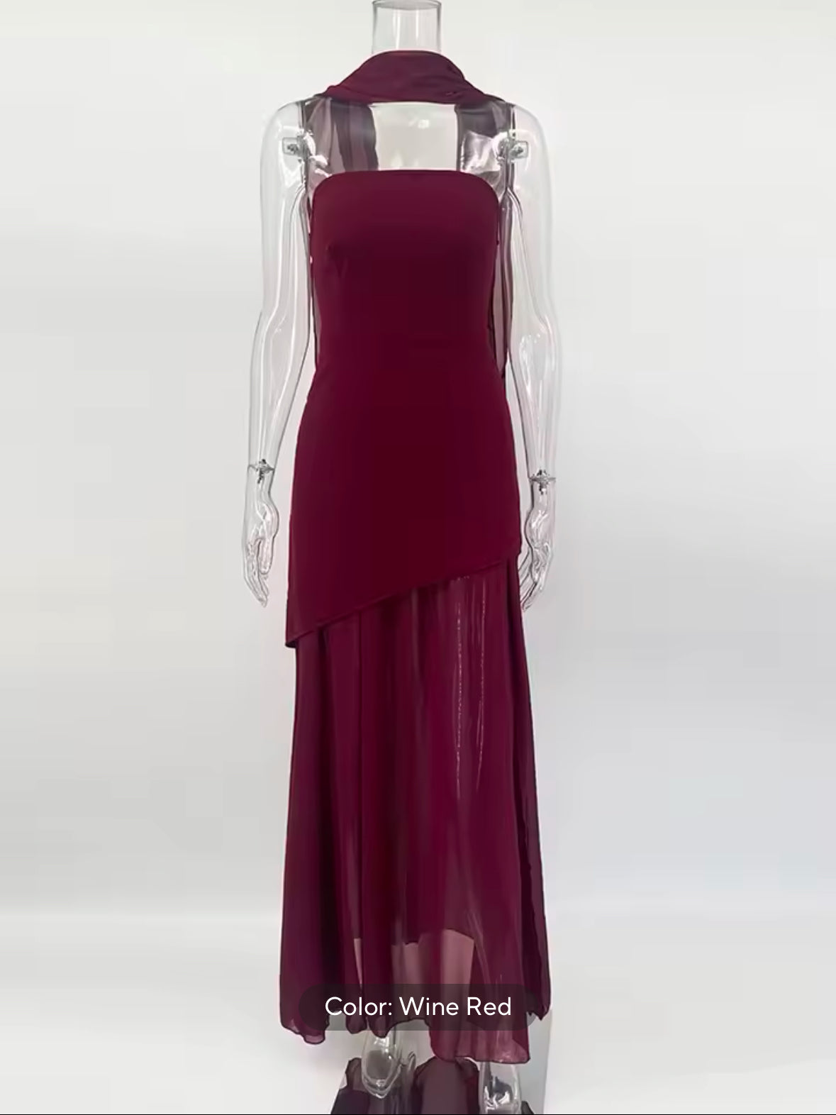 Elegant Strapless Mesh Beach Dress for Women – TARUXY 2025 Spring Sleeveless Long Dress with Ribbon for Vacation & Special Occasions