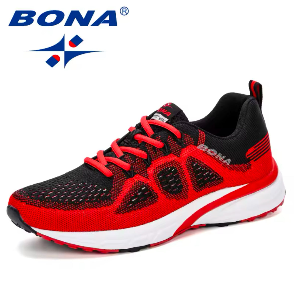 Boost Your Stride with BONA Men’s Sport Sneakers – Lightweight, Breathable Mesh Trainers for Outdoor Running & Athletic Performance