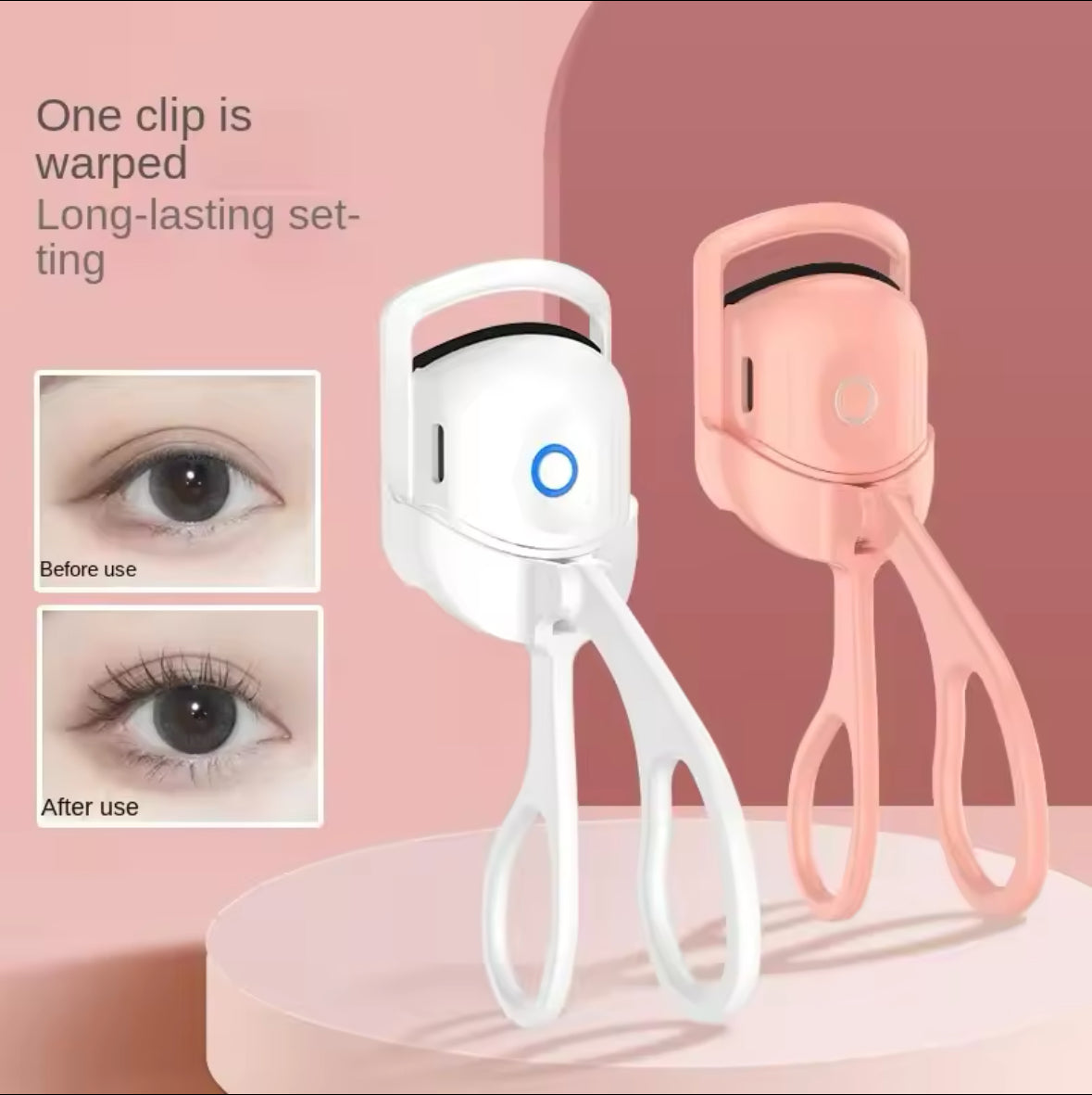 Electric Eyelash Curler – USB Charging, Fast Heating, Portable Thermal Lash Perm and Lasting Curling Clip - UltraChic