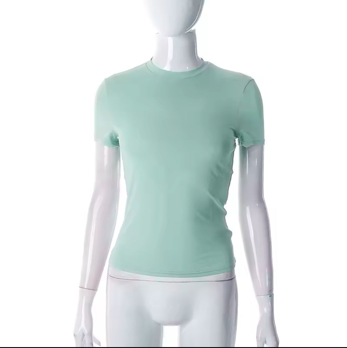 2025 Summer Crop Top for Women – Soft Cotton Basic Tee with Short Sleeves | Casual & Trendy Everyday Look