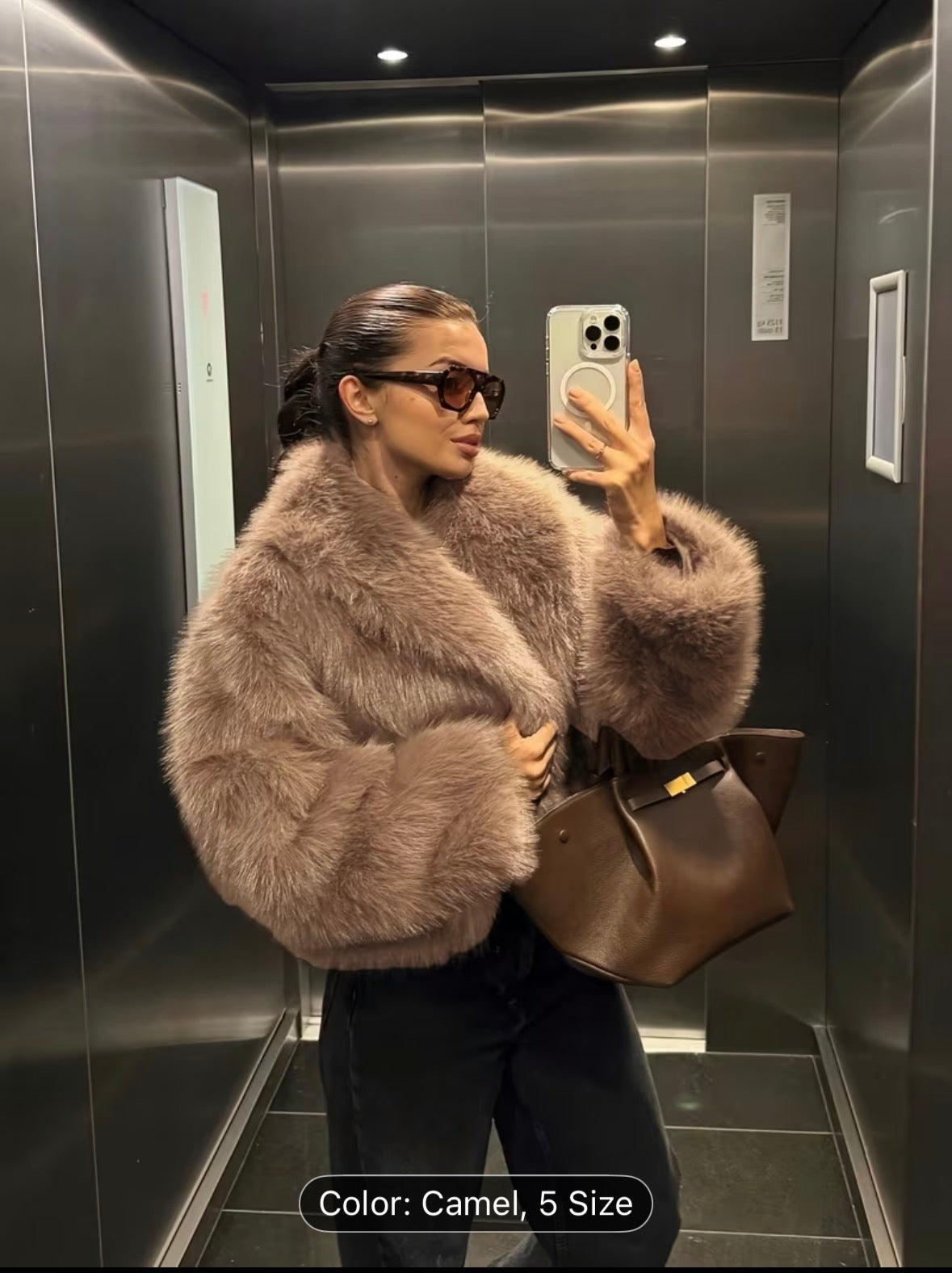 Women’s Faux Fur Winter Short Coat – Warm Plush Fashion Jacket for Cold Weather - UltraChic