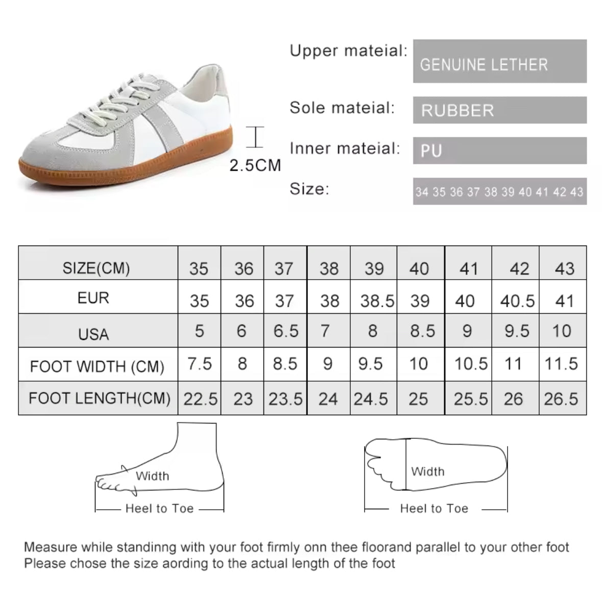AIYUQI Women’s Sneakers 2025 | Genuine Leather Casual Flat Shoes for Women | Comfortable Moral Training Shoes for Spring