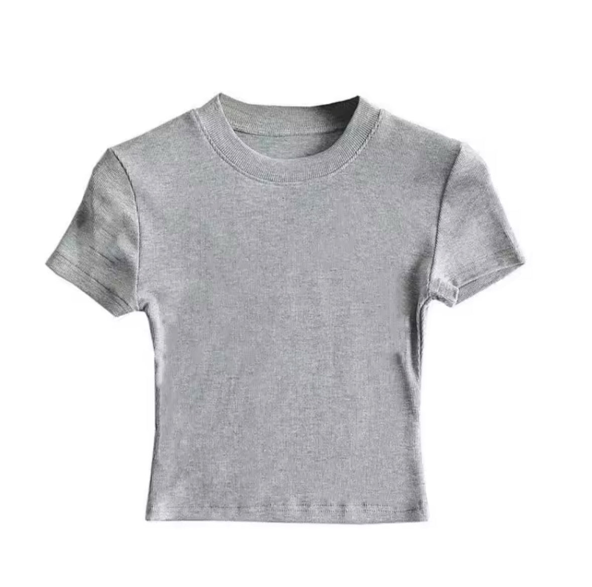2025 Women’s Short Sleeve Crop Top – Slim Fit Athletic Tee for Casual, Workout, and Yoga Sessions