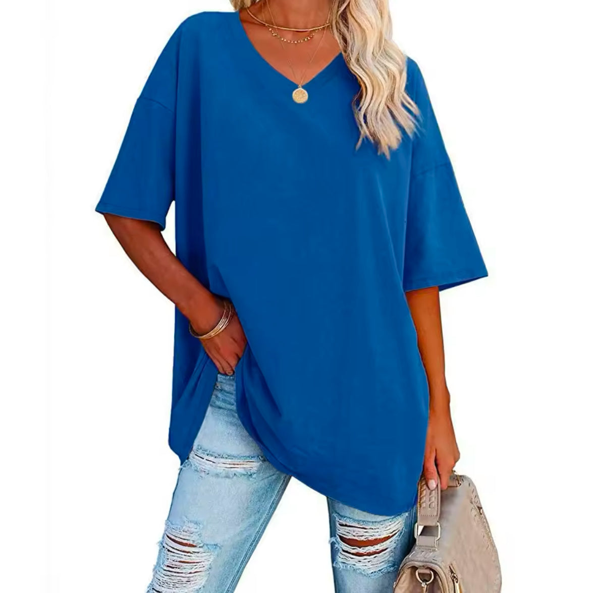 Elegant Cotton Short Sleeve T-Shirt for Women – Classic Colors and Soft Design for Office & Summer Style