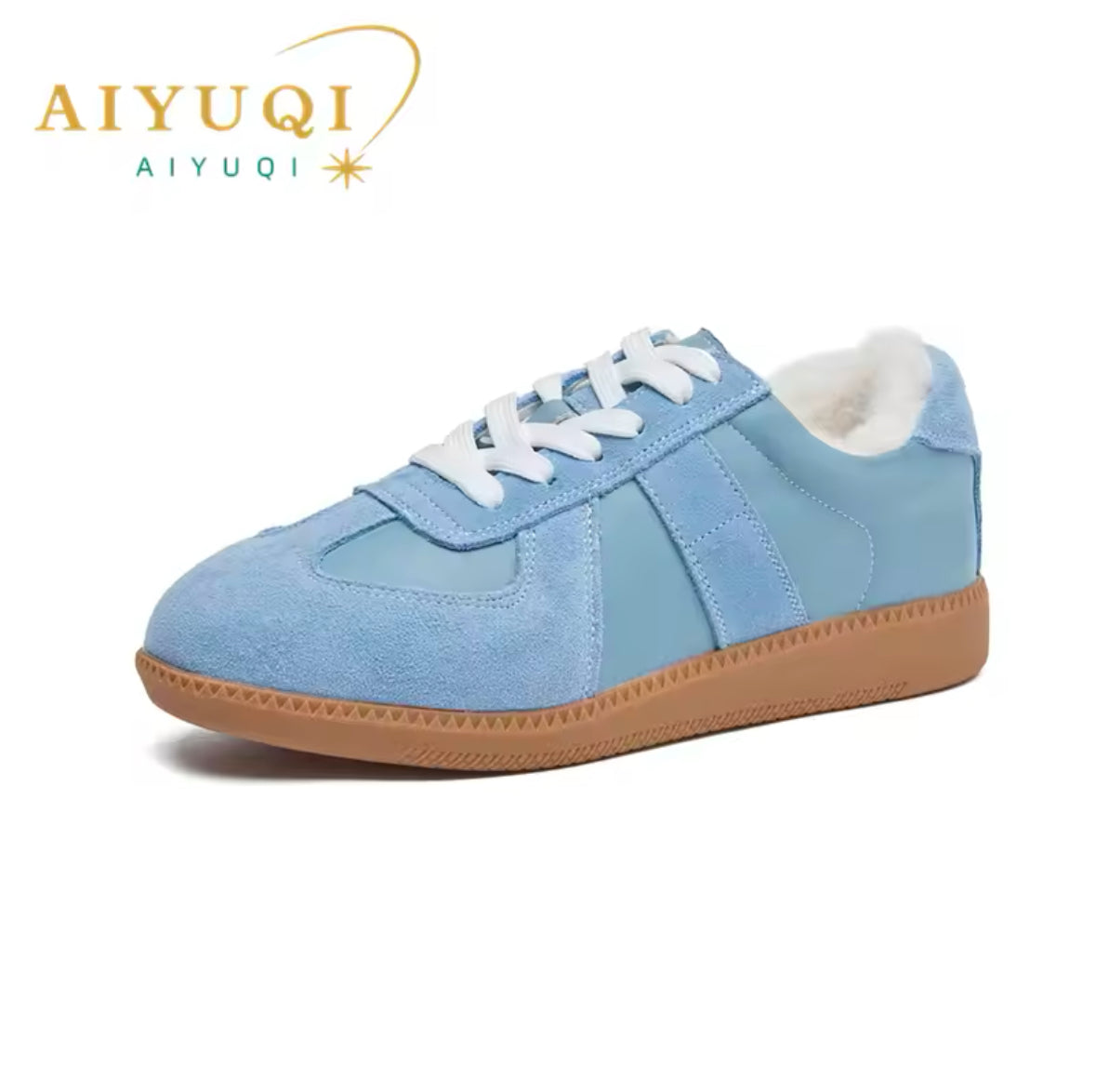 AIYUQI Women’s Sneakers 2025 | Genuine Leather Casual Flat Shoes for Women | Comfortable Moral Training Shoes for Spring