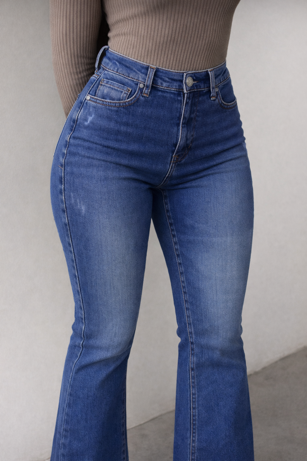 Women’s High Waist Flared Jeans – Stretch Butt-Lifting Fall Denim - UltraChic