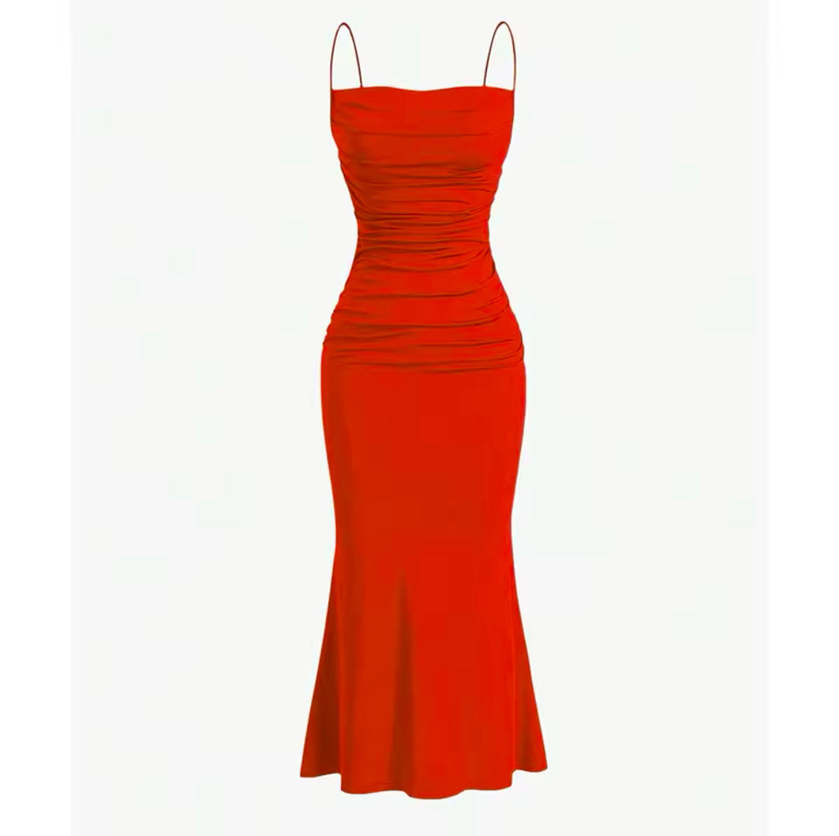 Mia Muse Mermaid Hem Maxi Dress for Women – Elegant Spaghetti Strap Party Dress, Perfect for All Seasons