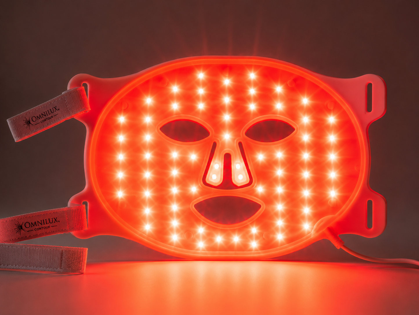 Omnilux Contour Face LED Mask – Red Light Therapy Anti-Aging Skincare Device for Wrinkles & Glowing Skin