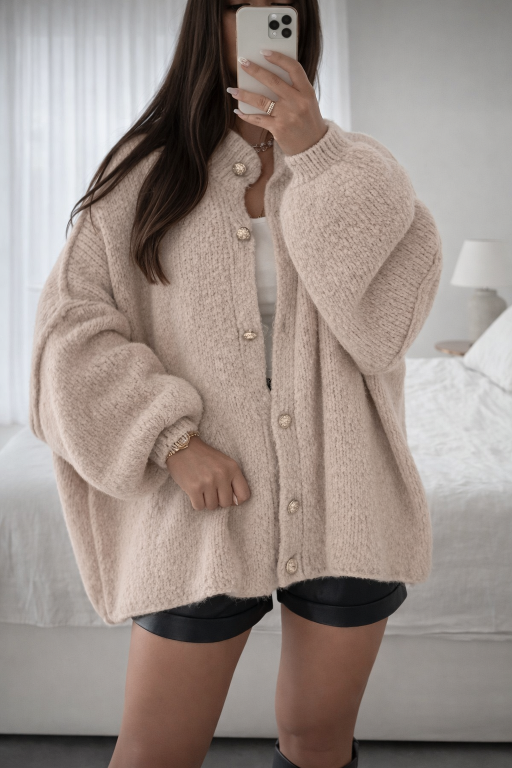 Women’s Knit Button Cardigan – Minimalist Autumn Winter Sweater Coat - UltraChic