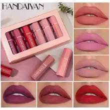 HANDAIYAN Velvet Matte Lipstick Kit in Nude Shades for Long-Lasting Misty Matte Finish - UltraChic