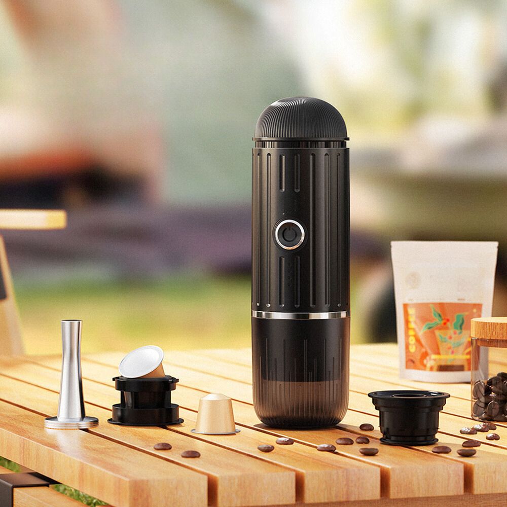 Compact Portable Espresso Maker with USB Charging - Perfect for Coffee Lovers On-the-Go, Compatible with Ground Coffee - UltraChic