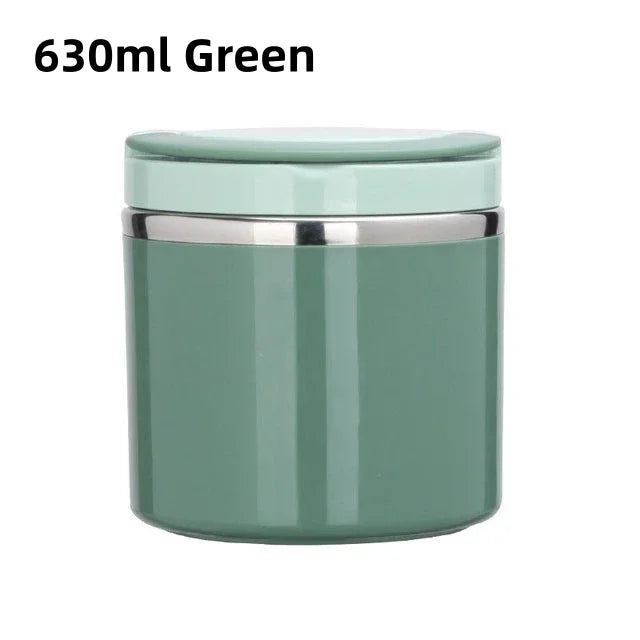 630/1000ML Stainless Steel Lunch Box Drinking Cup Food Thermal Jar Soup Insulated Thermos Container Portable Bento Lunchbox - UltraChic