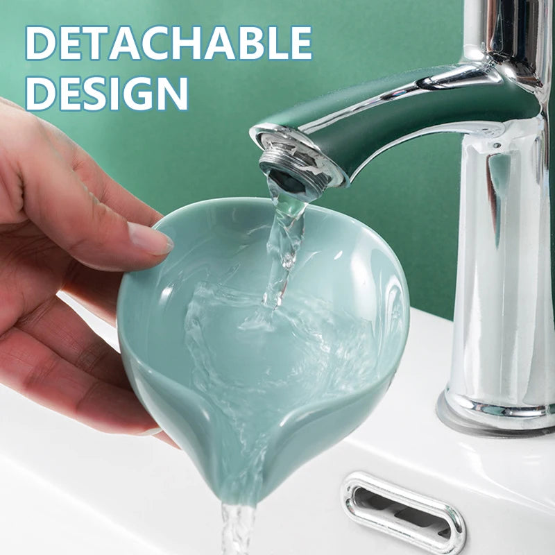Leaf Shape Soap Holder with Suction Cup – Drainage Soap Dish for Bathroom, Shower, and Sink – Modern Soap Drainer and Container