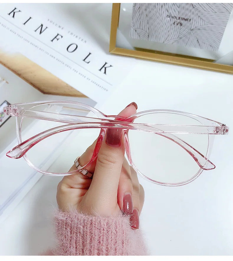 Transparent Blue Light Blocking Frame Computer Reading Glasses UV Eye Strain Readers for Women - UltraChic