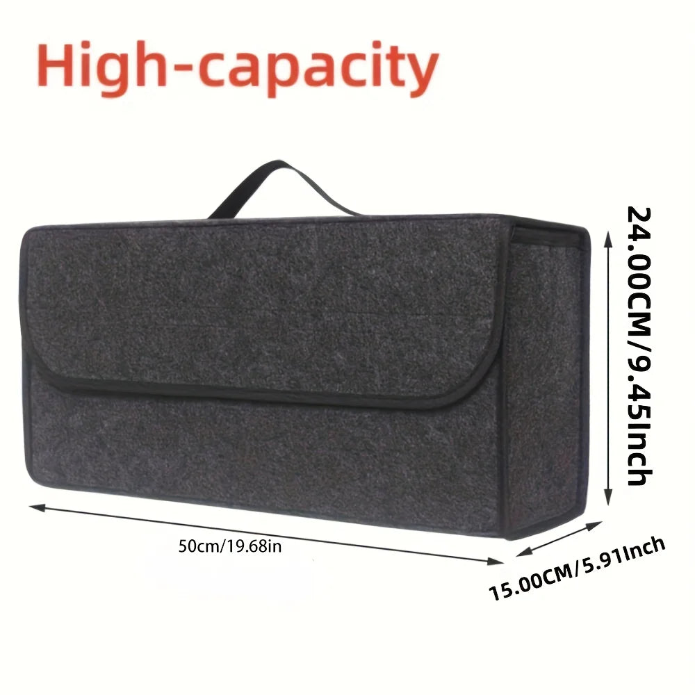 Car Storage Bag Organizer Trunk Anti-Slip (Gray) – Maximize Your Trunk Space with Secure and Stylish Organization!