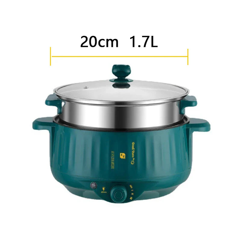 1.5L 3L Portable Electric Rice Cooker Multifunctional Pan Non-stick Cookware for Kitchen and Home Appliance 110V 220V EU/US Plug - UltraChic