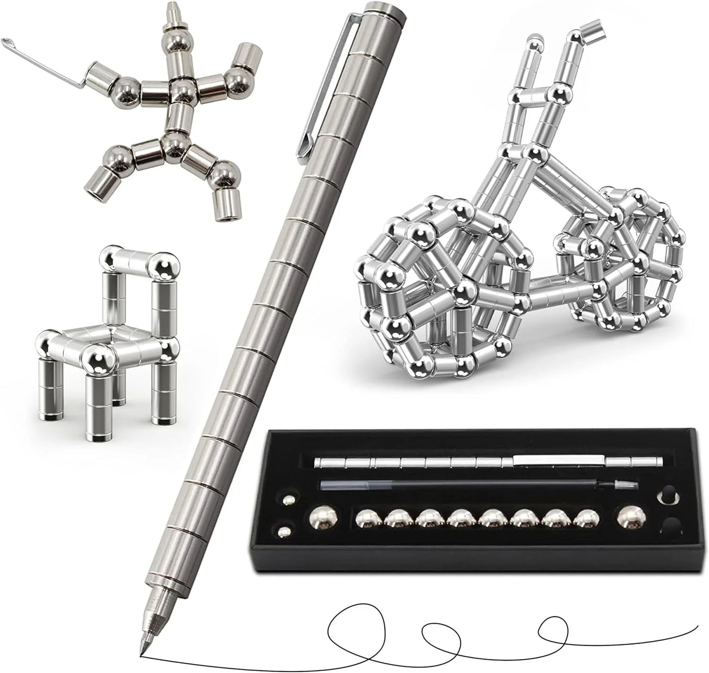 "Decompression Magnetic Pen – Multifunctional Fidget Tool for Stress Relief & Fun! Perfect Gift for Friends