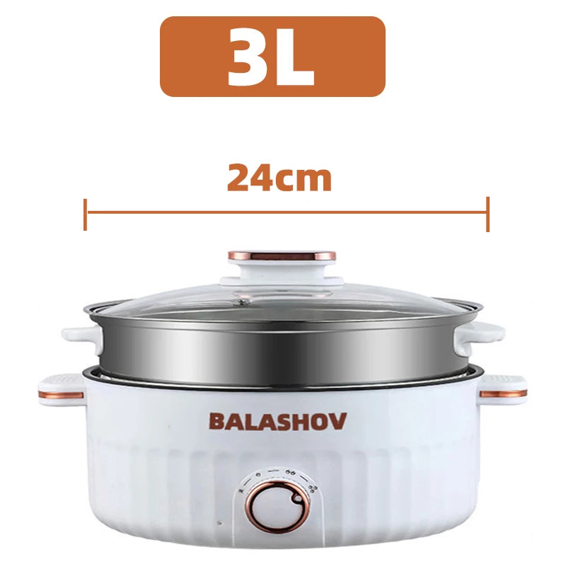 1.5L 3L Portable Electric Rice Cooker Multifunctional Pan Non-stick Cookware for Kitchen and Home Appliance 110V 220V EU/US Plug - UltraChic