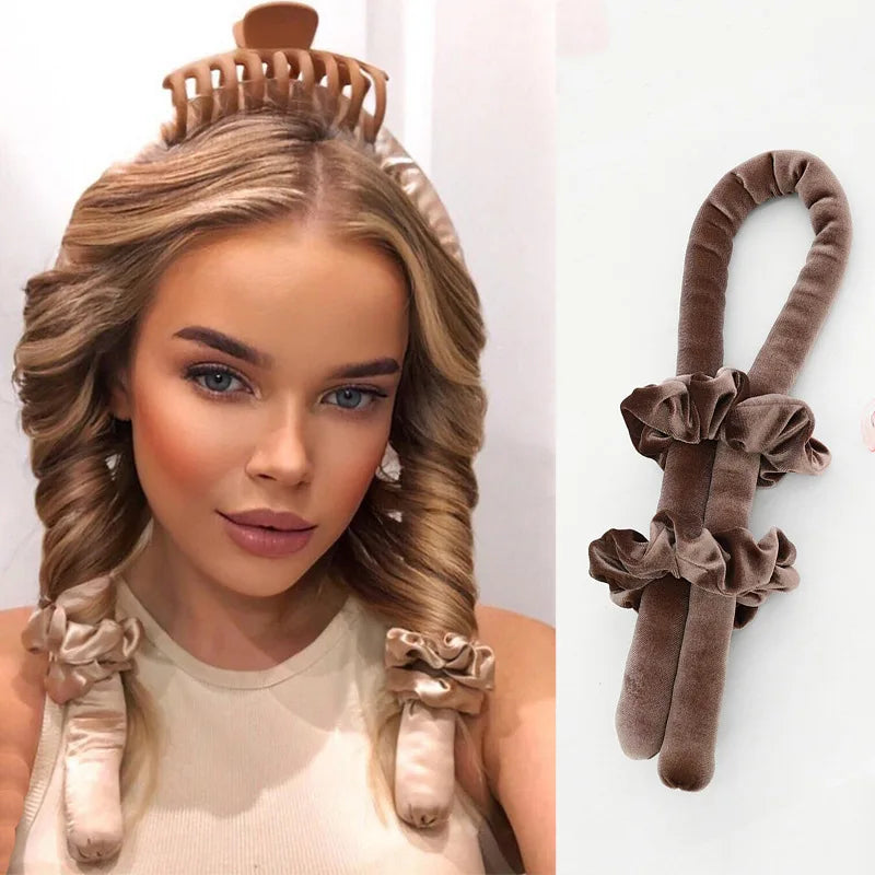 "Heatless Hair Curling Wrap Kit – Effortless, Damage-Free Curls for Perfect Hairstyles!"