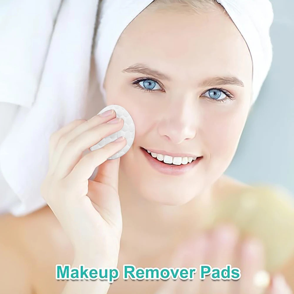 100 Pcs Soft Cotton Pads Perfect for Makeup Removal Cleansing Nail Polish Removal Gentle Absorbent & Durable - UltraChic