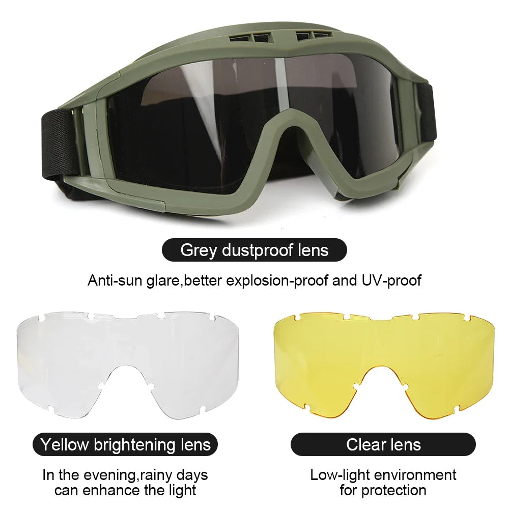 Tactical Goggles - Military-Grade UV Protection and Adjustable Outdoor Eyewear - UltraChic