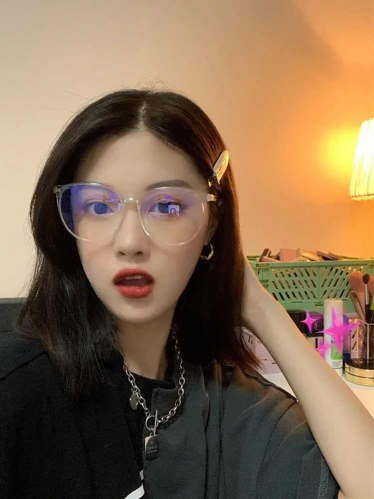 Transparent Blue Light Blocking Frame Computer Reading Glasses UV Eye Strain Readers for Women - UltraChic