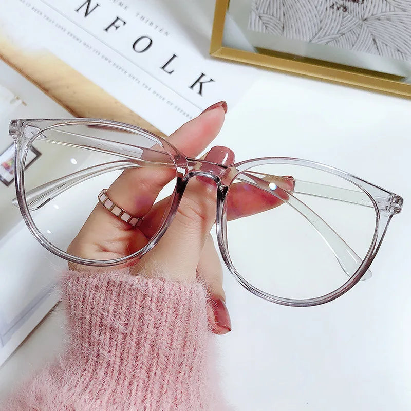 Transparent Blue Light Blocking Frame Computer Reading Glasses UV Eye Strain Readers for Women - UltraChic