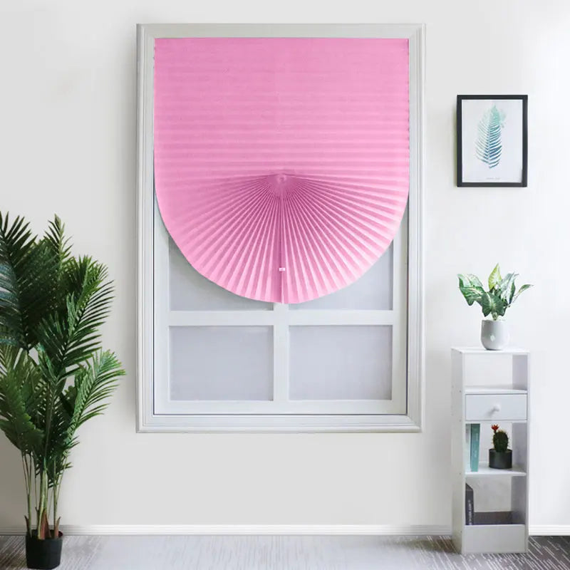 1PC Self-Adhesive Pleated Blinds – Half Blackout Window Shades for Bathroom, Bedroom & Balcony