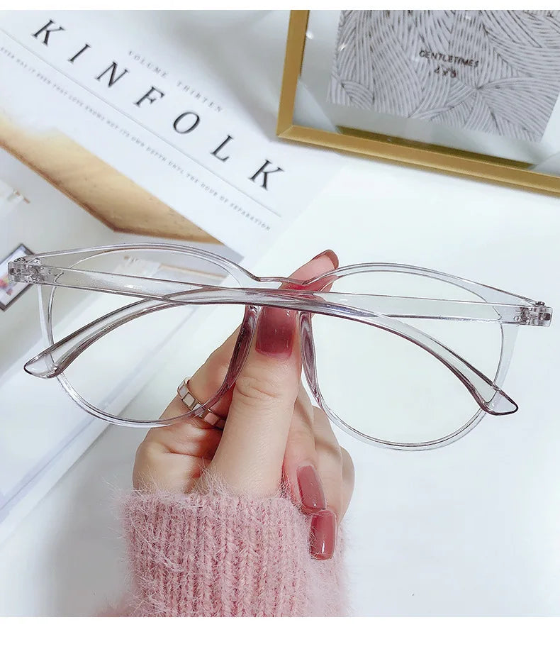 Transparent Blue Light Blocking Frame Computer Reading Glasses UV Eye Strain Readers for Women - UltraChic