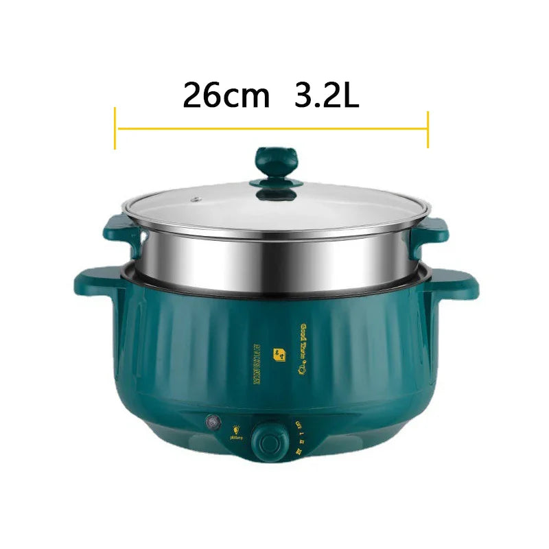 1.5L 3L Portable Electric Rice Cooker Multifunctional Pan Non-stick Cookware for Kitchen and Home Appliance 110V 220V EU/US Plug - UltraChic