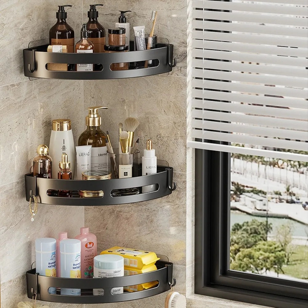 3/2/1 PCS No Punching Required Bathroom Shampoo Holder – Wall-Mounted Storage Organizer - UltraChic