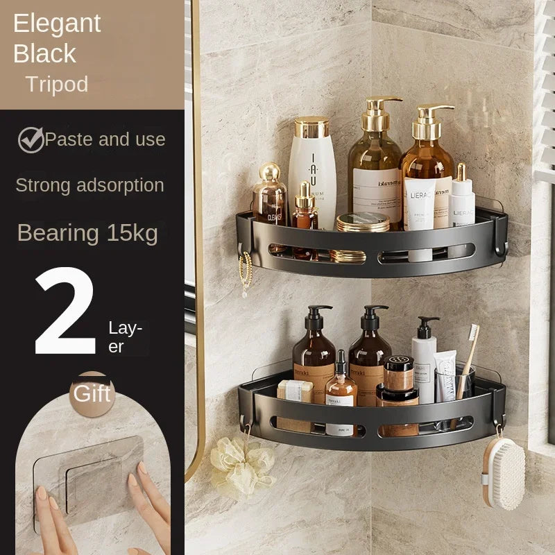 3/2/1 PCS No Punching Required Bathroom Shampoo Holder – Wall-Mounted Storage Organizer - UltraChic