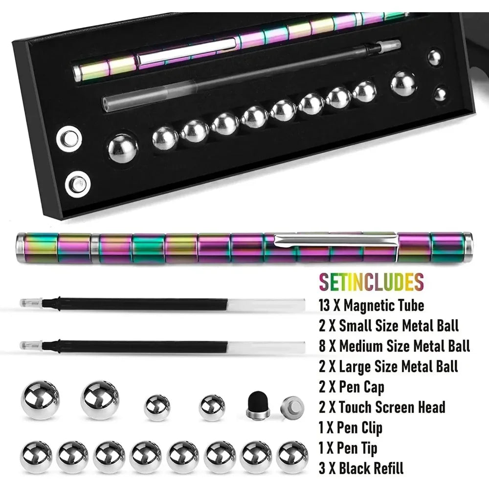 "Decompression Magnetic Pen – Multifunctional Fidget Tool for Stress Relief & Fun! Perfect Gift for Friends