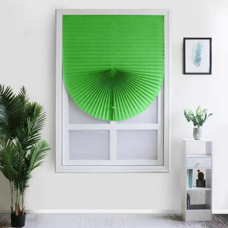 1PC Self-Adhesive Pleated Blinds – Half Blackout Window Shades for Bathroom, Bedroom & Balcony