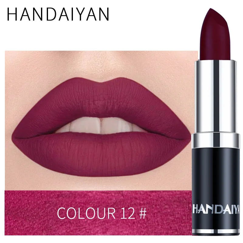12-Color Matte Lipstick Set – Long-Lasting, High-Pigment Lip Colors for All-Day Glam