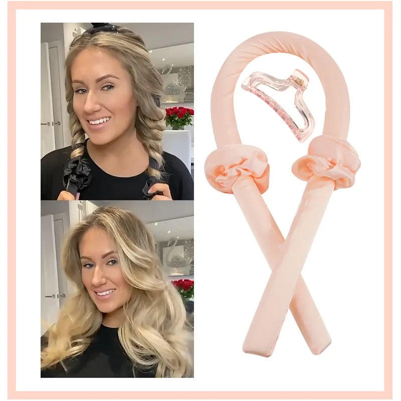 "Heatless Hair Curling Wrap Kit – Effortless, Damage-Free Curls for Perfect Hairstyles!"
