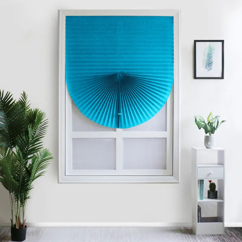 1PC Self-Adhesive Pleated Blinds – Half Blackout Window Shades for Bathroom, Bedroom & Balcony