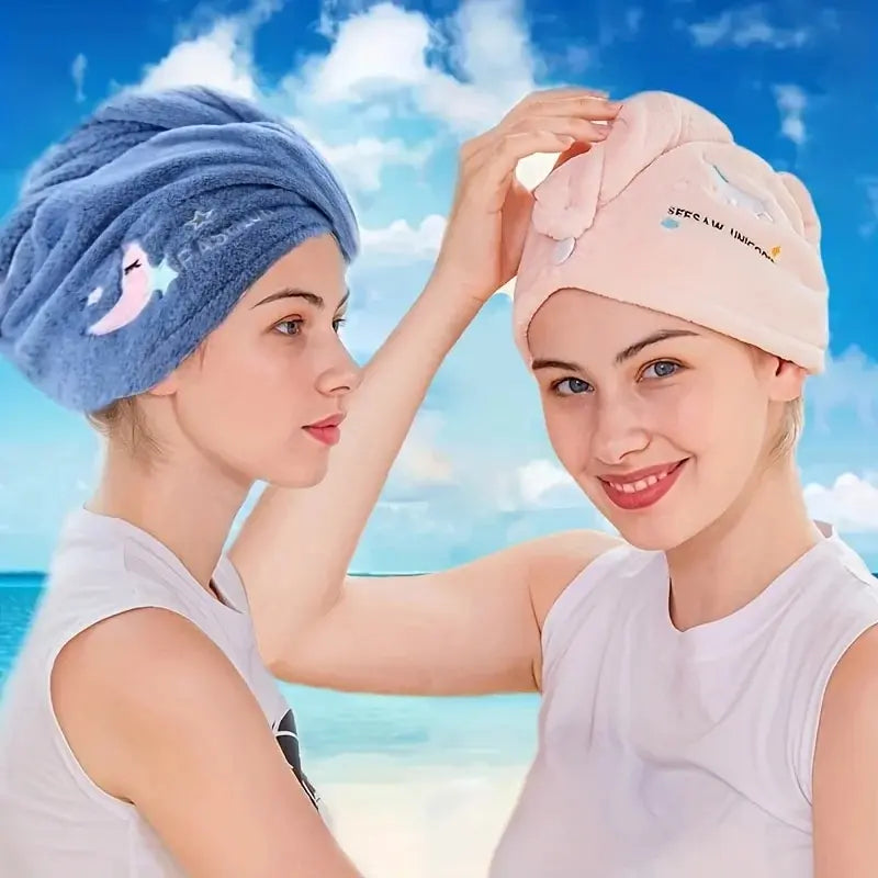 1PC Quick-Dry Hair Towel – Super Absorbent Soft Wrap for Women & Girls