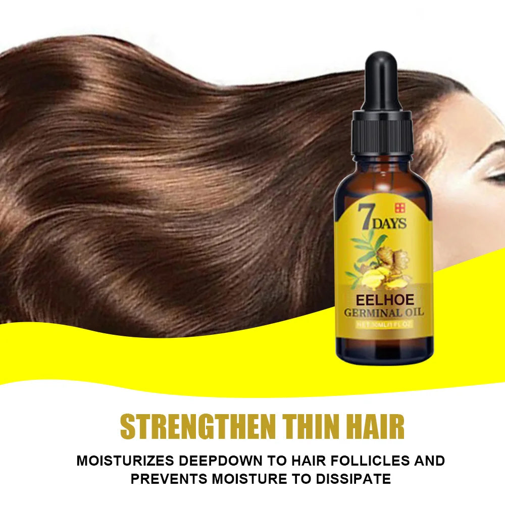 EELHOE Ginger Essence Hair Growth Oil – Stimulate Hair Growth, Strengthen and Nourish for Healthier, Thicker Hair