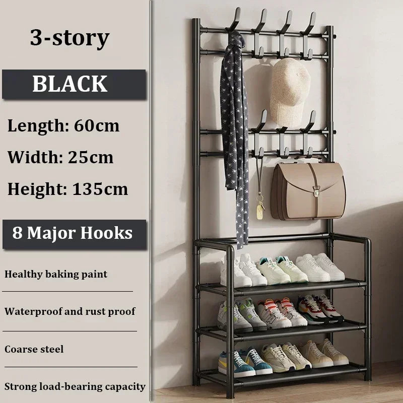 Multi-Layer Clothes Hanger & Shoe Rack – DIY Doorway Organizer - UltraChic