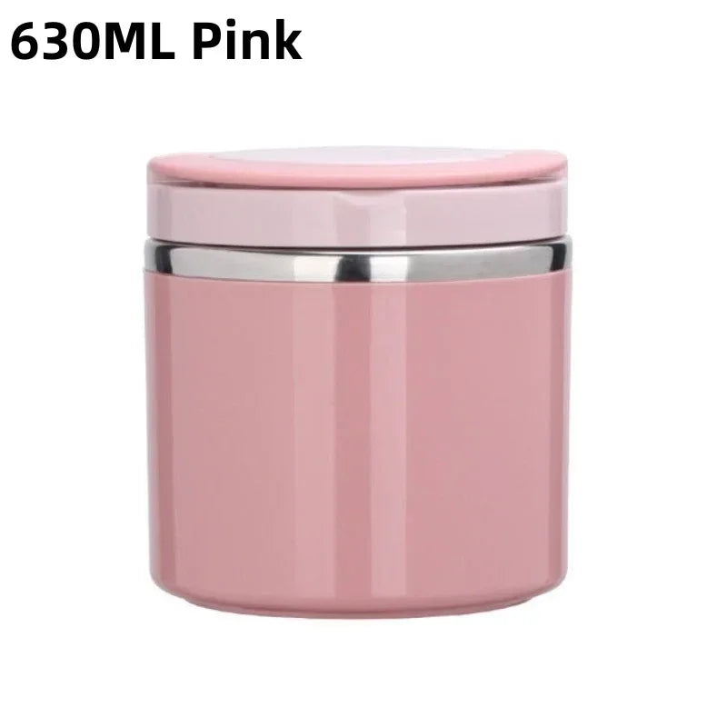 630/1000ML Stainless Steel Lunch Box Drinking Cup Food Thermal Jar Soup Insulated Thermos Container Portable Bento Lunchbox - UltraChic