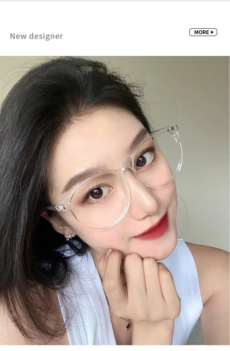 Transparent Blue Light Blocking Frame Computer Reading Glasses UV Eye Strain Readers for Women - UltraChic