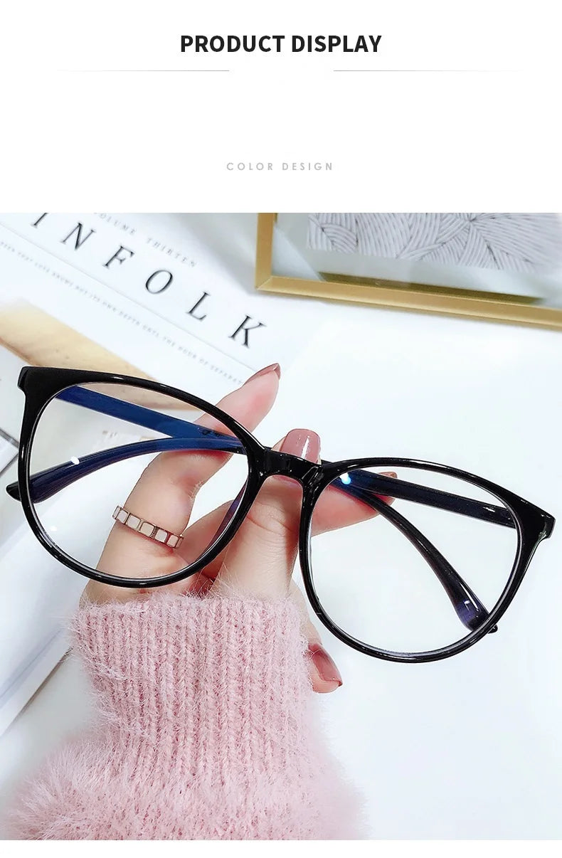 Transparent Blue Light Blocking Frame Computer Reading Glasses UV Eye Strain Readers for Women - UltraChic