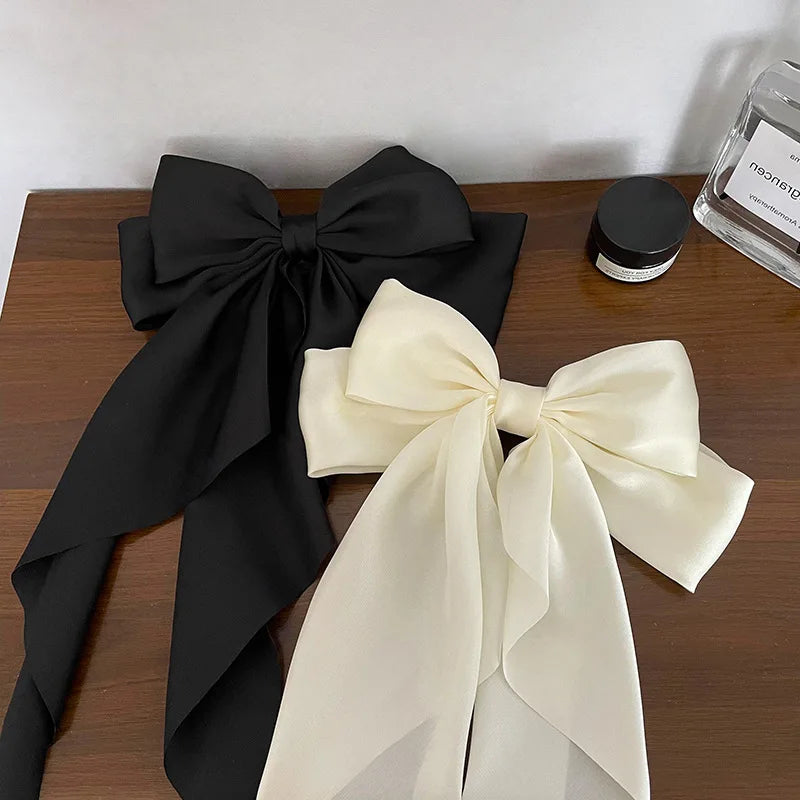 Chiffon Bow Hair Clip – Elegant Large Bowknot for Women - UltraChic